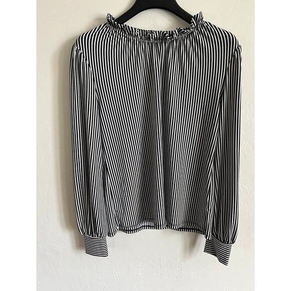 Adrianna Papell black and white‎ striped top Size S - Picture 1 of 5